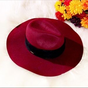 🆕ABERCROMBIE & FITCH Burgundy Brim Hat